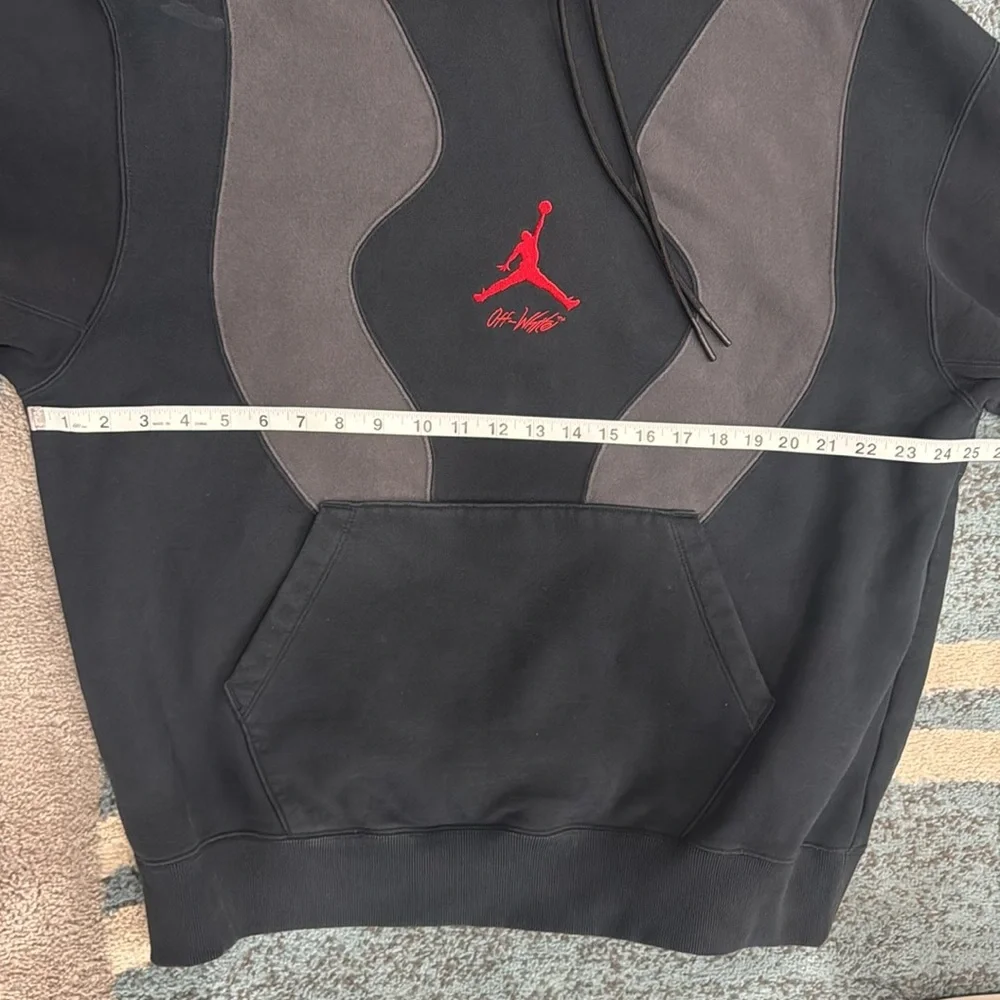 Air Jordan X Off-White Collaboration in Black Hoodie Sweatshirt.  Sz XL - Picture 11 of 16